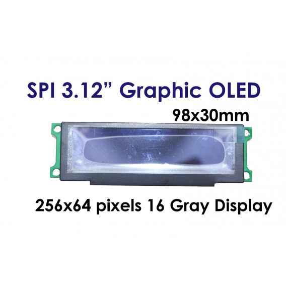 SPI 3.12inch ( 3.2inch) 256x64 Graphic OLED Display