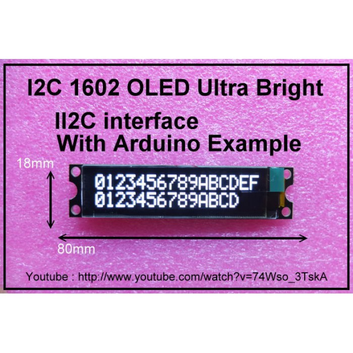 IIC / I2C 1602 16x02 OLED Module Display